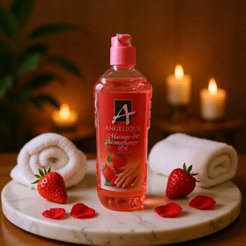 ANGELIQUE MASSAGE OIL STRAWBERRY 500ML
